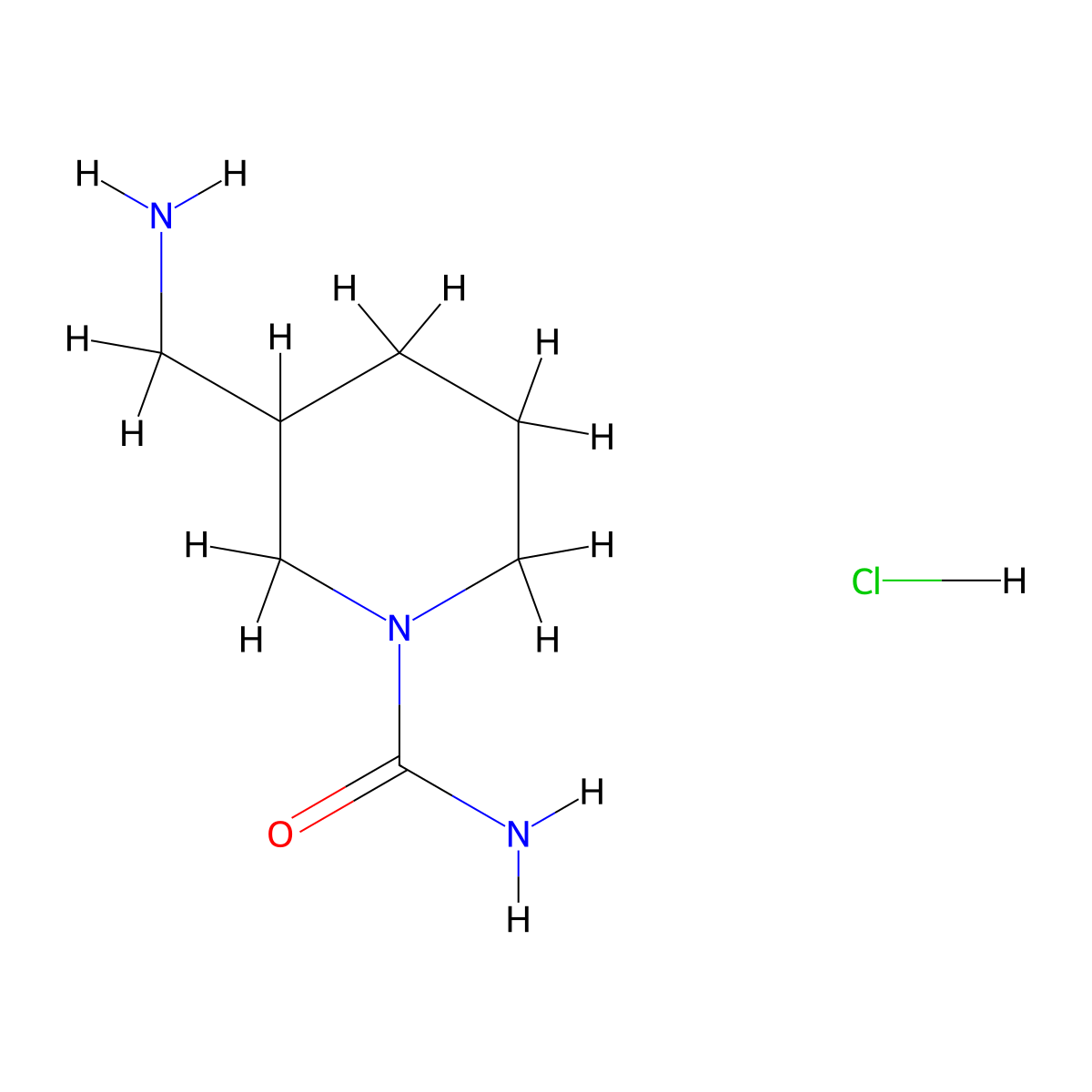 3-(Aminomethyl)piperidine-1-carboxamide hydrochloride molecular structure, CAS 1803580-70-2