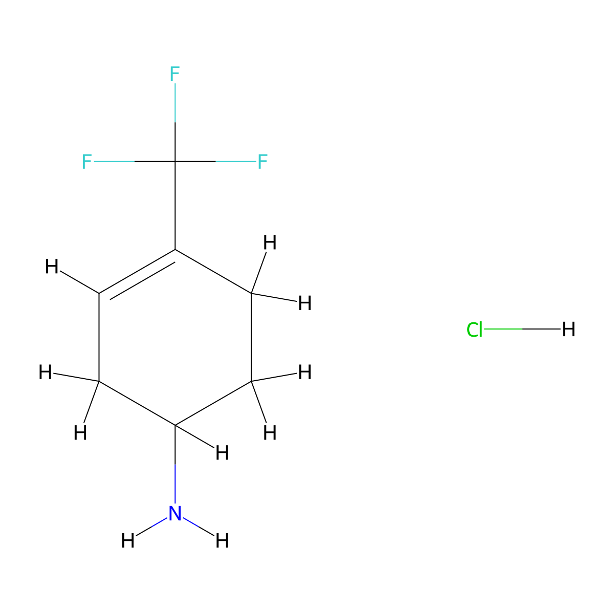 4-(Trifluoromethyl)cyclohex-3-en-1-amine hydrochloride molecular structure, CAS 1803580-73-5