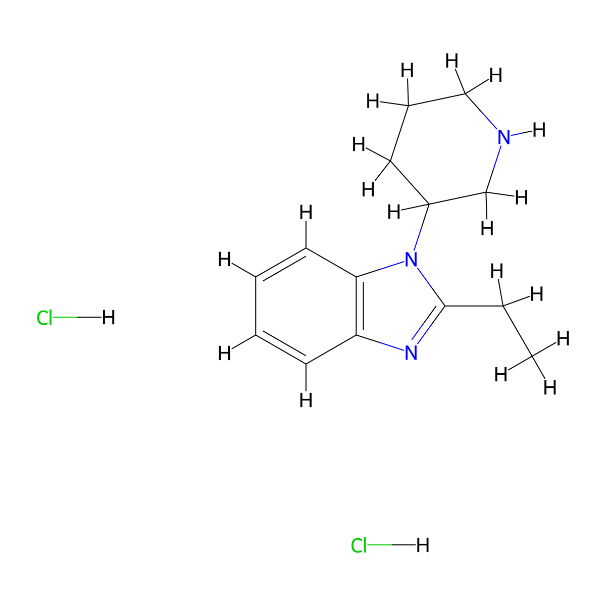 2-ethyl-1-(piperidin-3-yl)-1H-1,3-benzodiazole dihydrochloride molecular structure, CAS 1803580-78-0