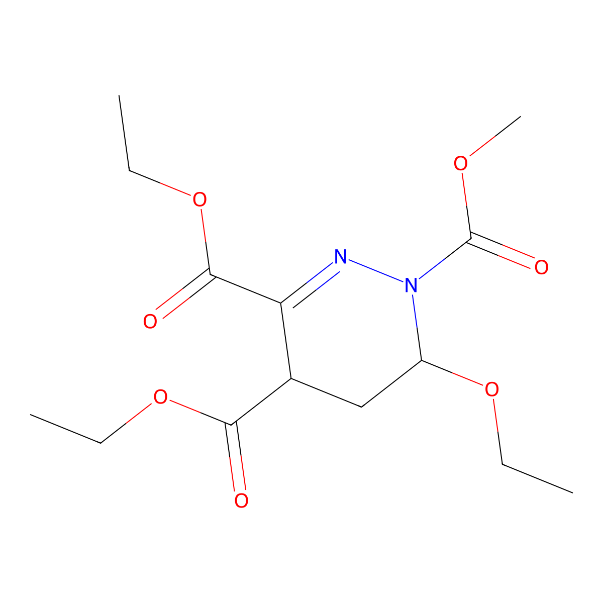 3,4-Diethyl 1-methyl 6-ethoxy-1,4,5,6-tetrahydropyridazine-1,3,4-tricarboxylate molecular structure, CAS 1803580-95-1