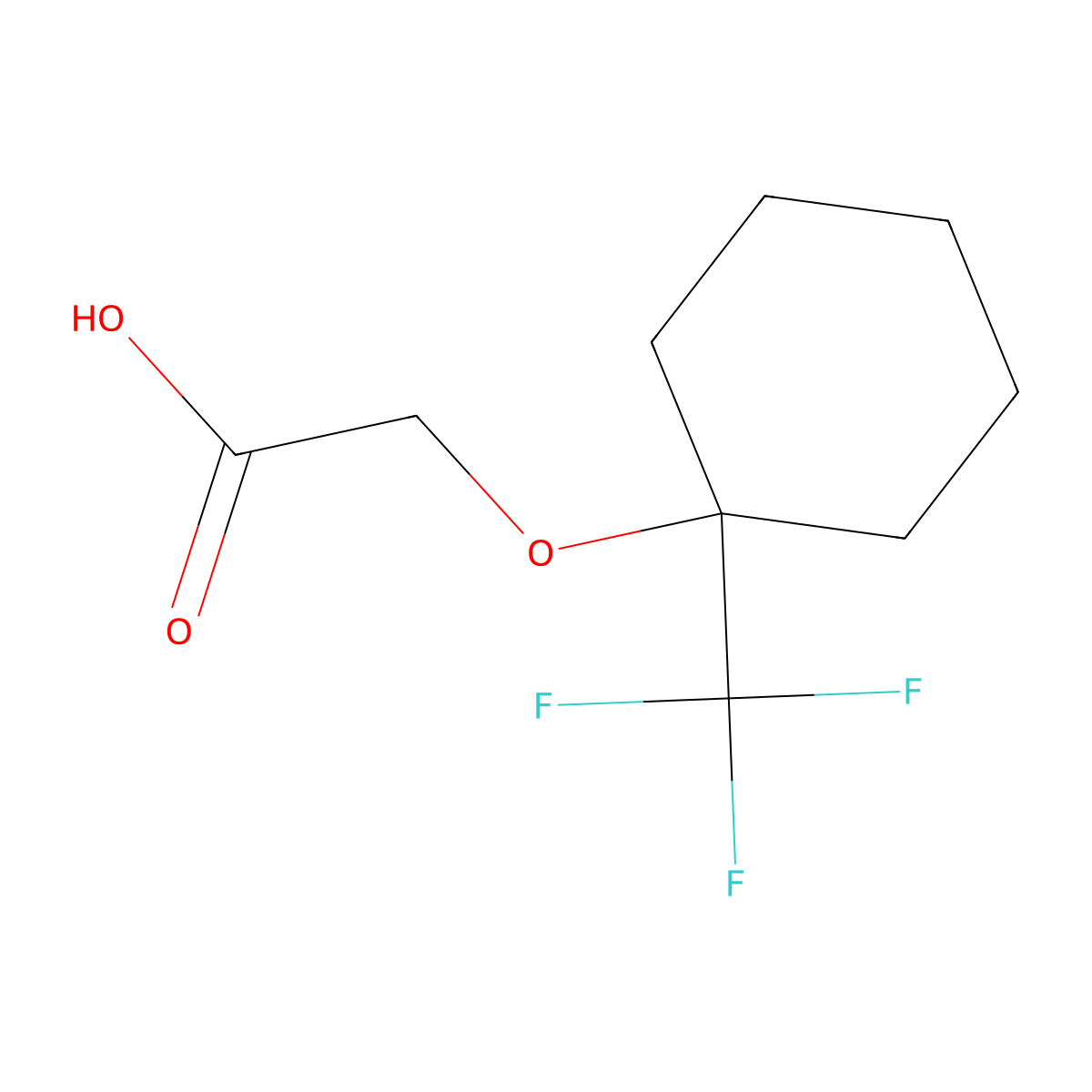 2-((1-(Trifluoromethyl)cyclohexyl)oxy)acetic acid molecular structure, CAS 1803581-01-2