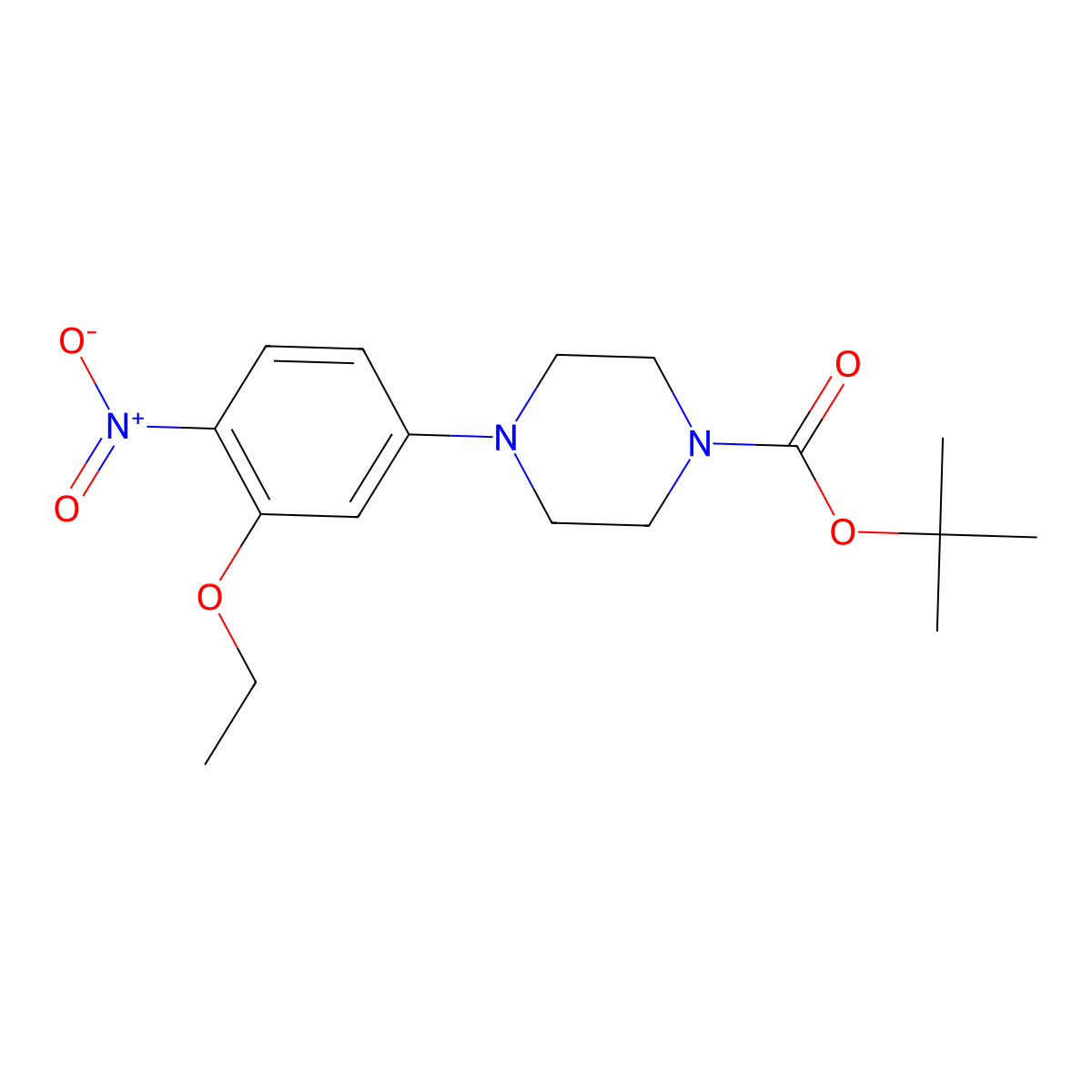 Tert-butyl 4-(3-ethoxy-4-nitrophenyl)piperazine-1-carboxylate molecular structure, CAS 1803581-04-5