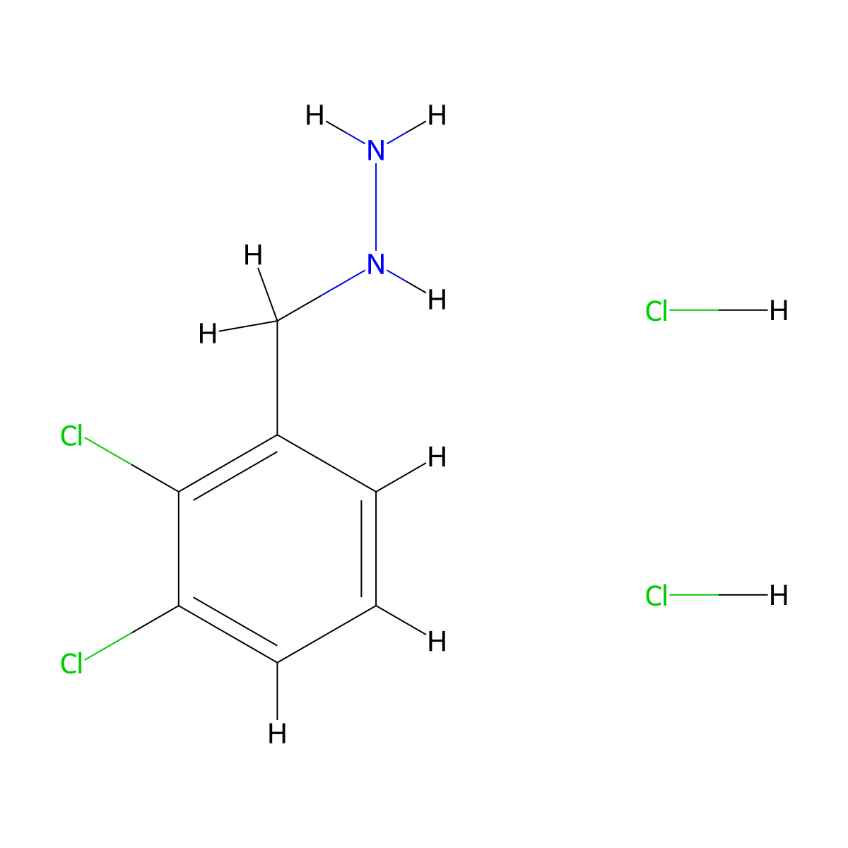 [(2,3-Dichlorophenyl)methyl]hydrazine dihydrochloride molecular structure, CAS 1803581-25-0