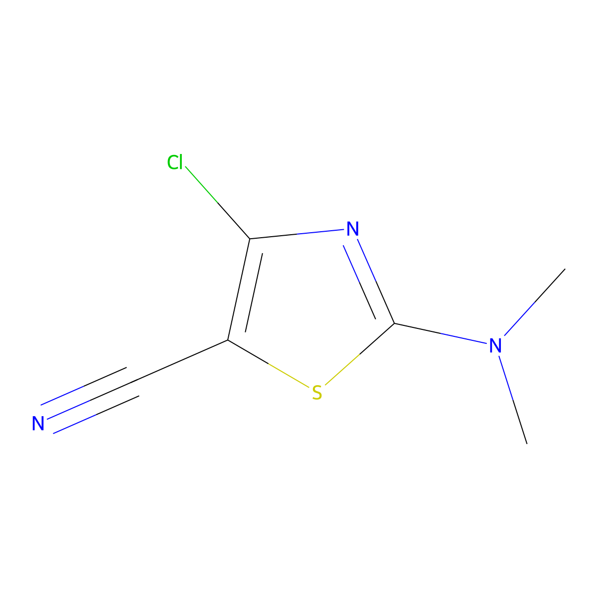 4-Chloro-2-(dimethylamino)-1,3-thiazole-5-carbonitrile molecular structure, CAS 1803581-29-4