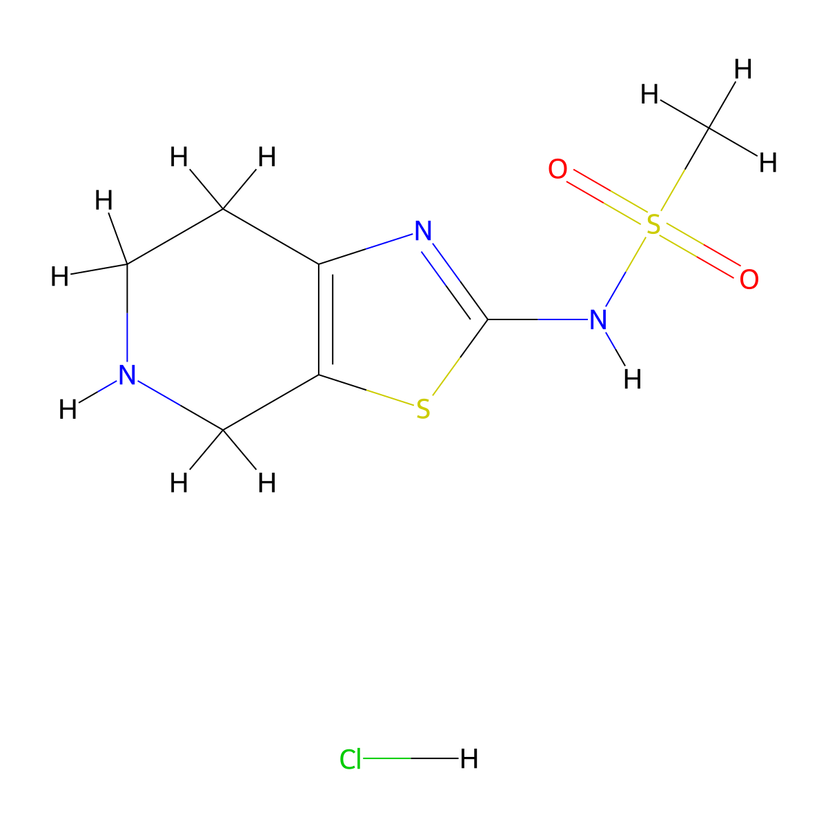 N-{4H,5H,6H,7H-[1,3]thiazolo[5,4-c]pyridin-2-yl}methanesulfonamide hydrochloride molecular structure, CAS 1803581-31-8