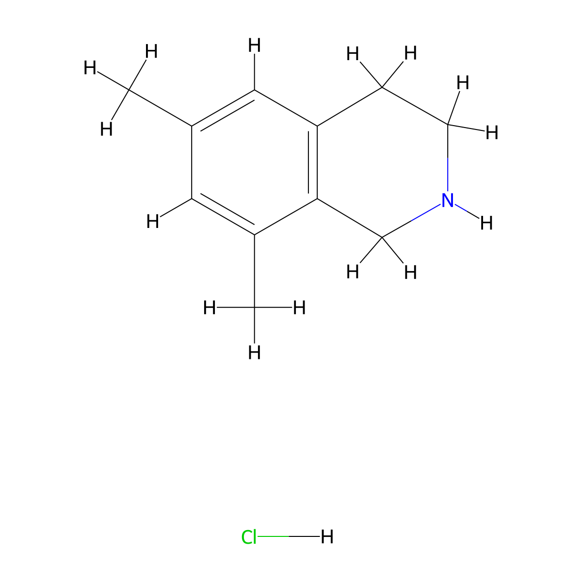 6,8-Dimethyl-1,2,3,4-tetrahydroisoquinoline hydrochloride molecular structure, CAS 1803581-39-6