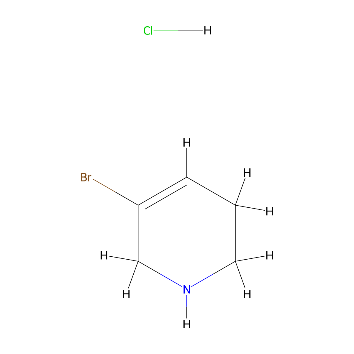 5-Bromo-1,2,3,6-tetrahydropyridine hydrochloride molecular structure, CAS 1803581-46-5