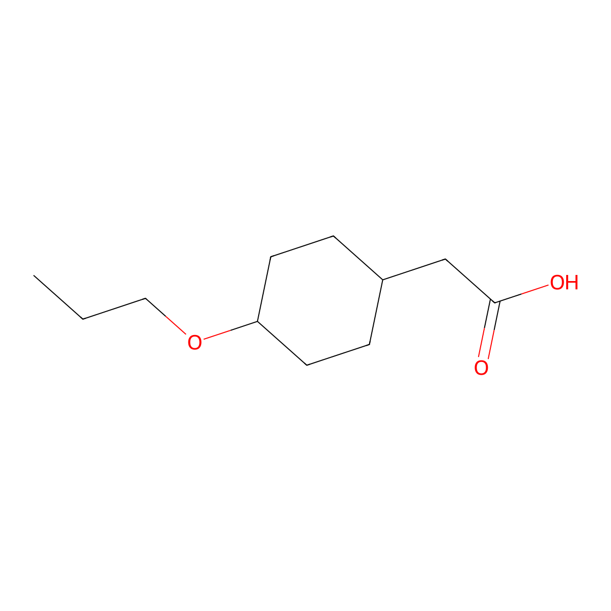 2-(4-Propoxycyclohexyl)acetic acid molecular structure, CAS 1803581-50-1