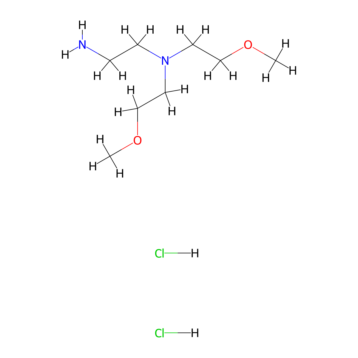 (2-Aminoethyl)bis(2-methoxyethyl)amine dihydrochloride molecular structure, CAS 1803581-56-7