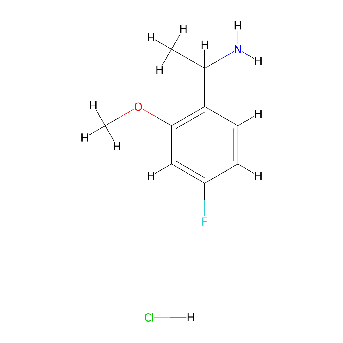 1-(4-Fluoro-2-methoxyphenyl)ethan-1-amine hydrochloride molecular structure, CAS 1803581-57-8