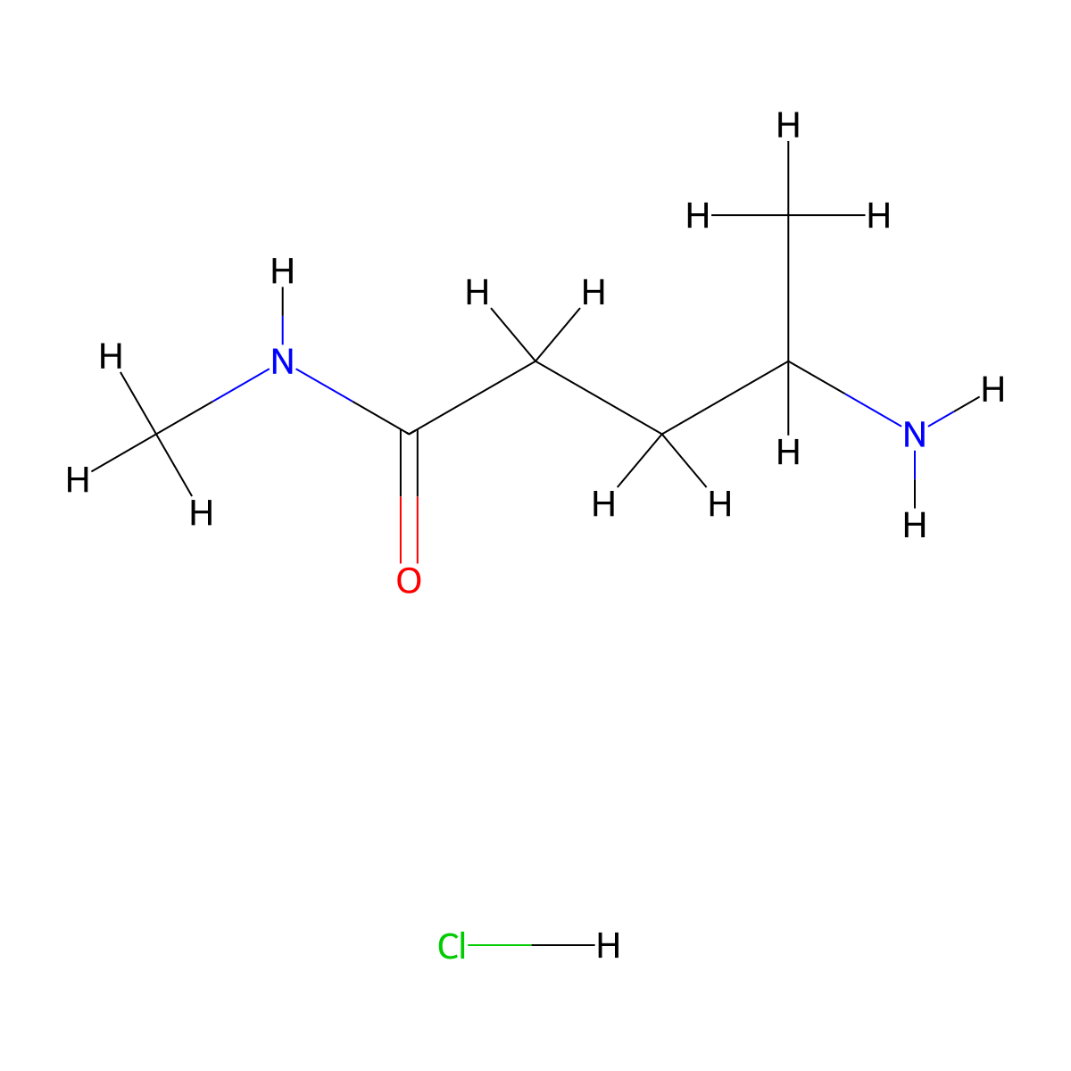 4-Amino-N-methylpentanamide hydrochloride molecular structure, CAS 1803581-58-9