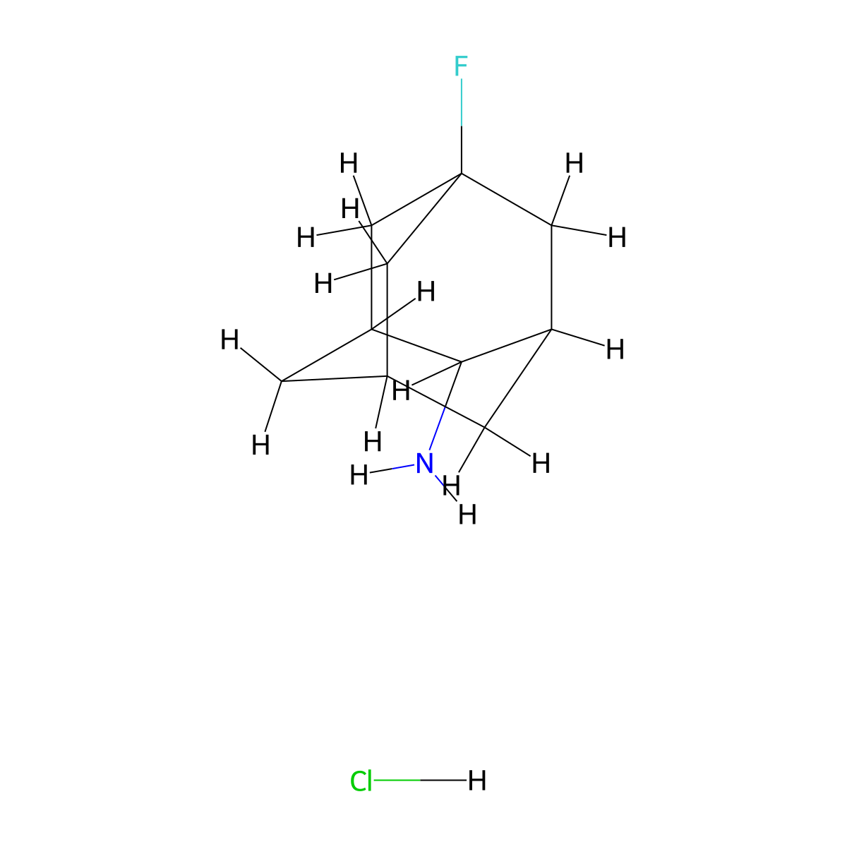 5-Fluoroadamantan-2-amine hydrochloride molecular structure, CAS 1803581-60-3