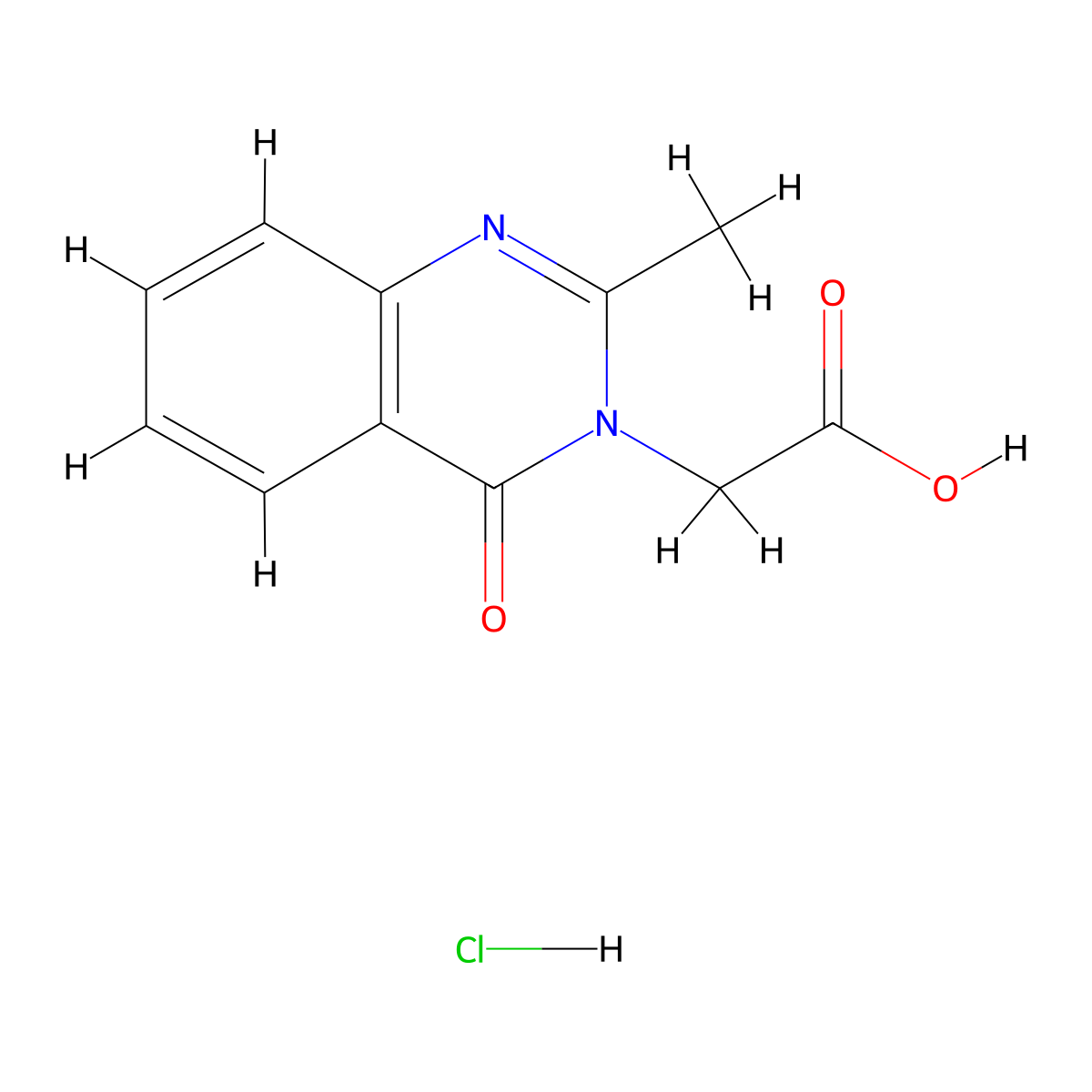 2-(2-Methyl-4-oxo-3,4-dihydroquinazolin-3-yl)acetic acid hydrochloride molecular structure, CAS 1803581-72-7