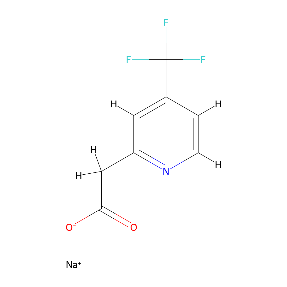 Sodium 2-[4-(trifluoromethyl)pyridin-2-yl]acetate molecular structure, CAS 1803581-80-7