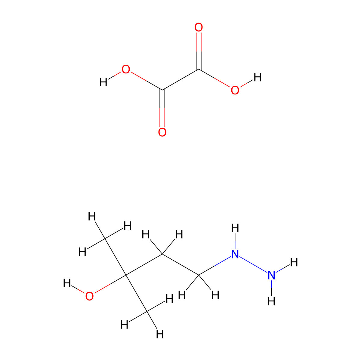 4-Hydrazinyl-2-methylbutan-2-ol; oxalic acid molecular structure, CAS 1803581-82-9
