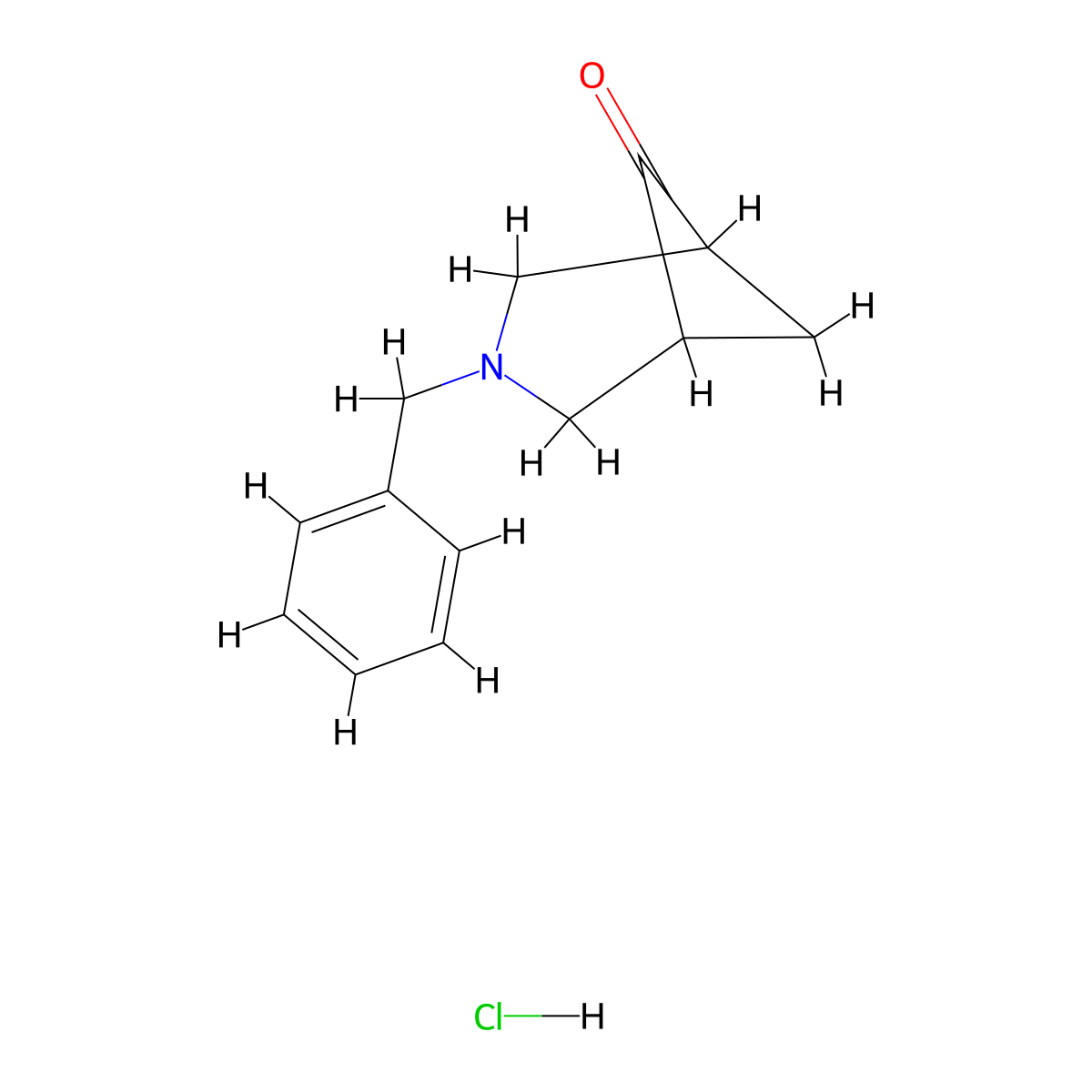 3-Benzyl-3-azabicyclo[3.1.1]heptan-6-one hydrochloride molecular structure, CAS 1803581-83-0