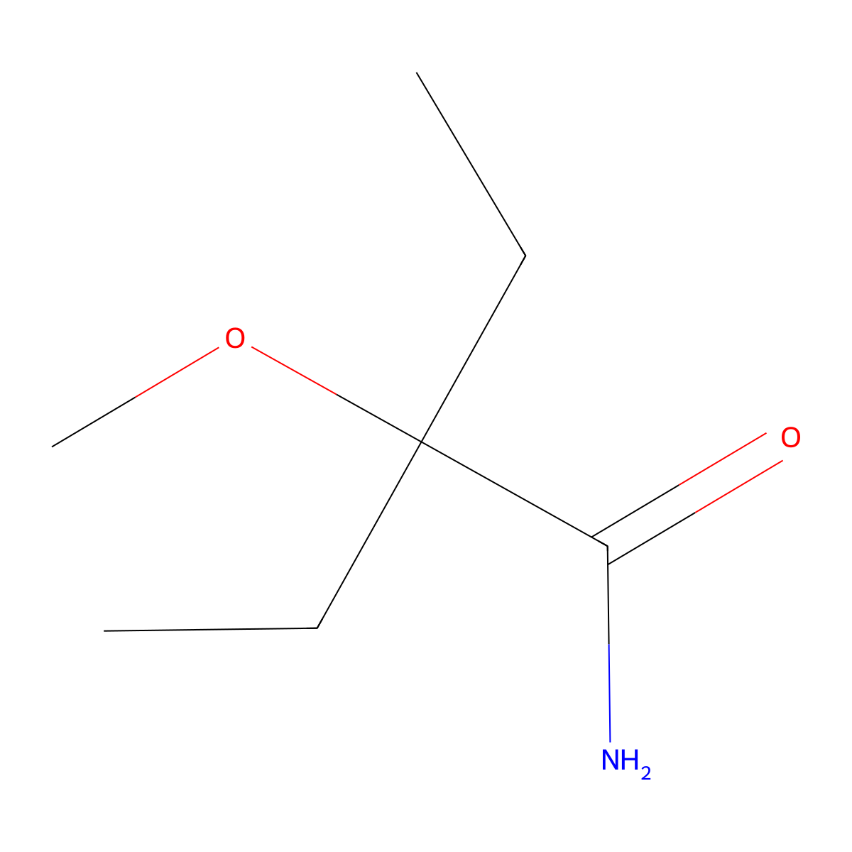 2-Ethyl-2-methoxybutanamide molecular structure, CAS 1803581-91-0