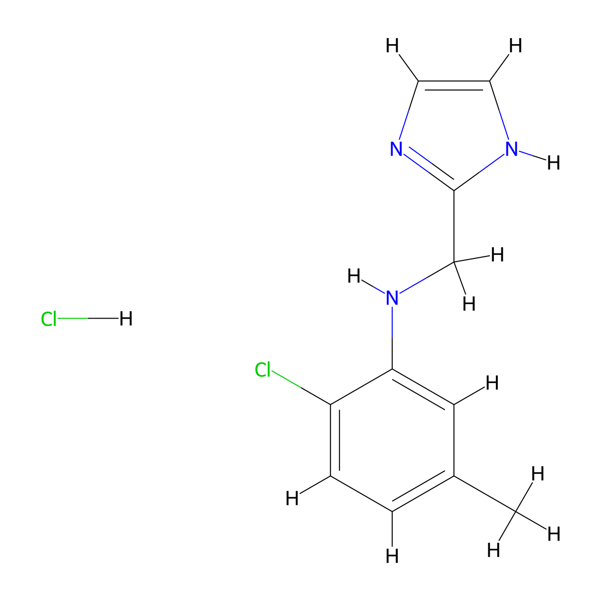 2-chloro-N-(1H-imidazol-2-ylmethyl)-5-methylaniline hydrochloride molecular structure, CAS 1803581-99-8