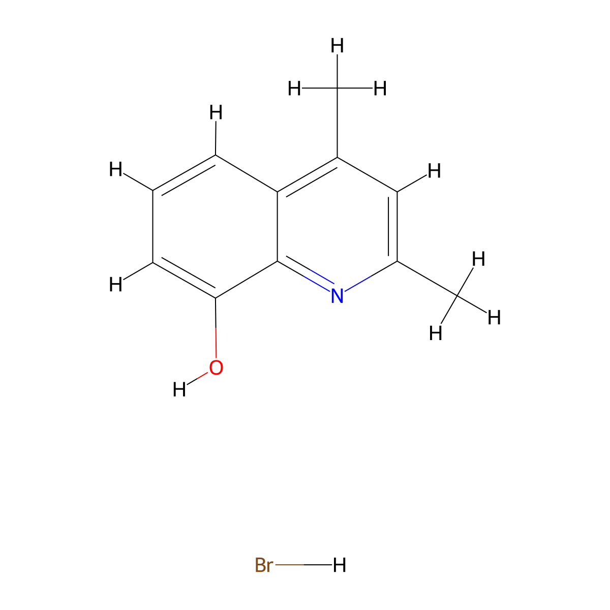 2,4-Dimethylquinolin-8-ol hydrobromide molecular structure, CAS 1803582-11-7