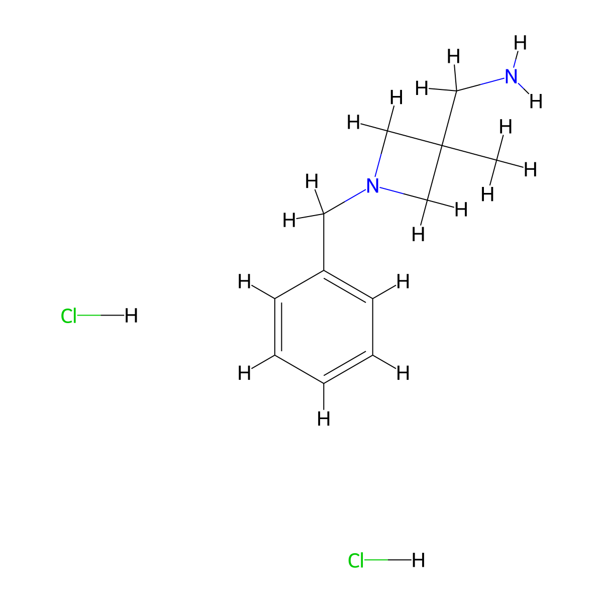 (1-Benzyl-3-methylazetidin-3-yl)methanamine dihydrochloride molecular structure, CAS 1803582-22-0