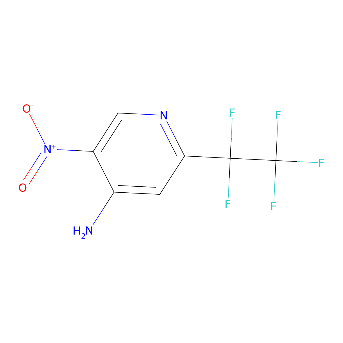 5-Nitro-2-(pentafluoroethyl)pyridin-4-amine molecular structure, CAS 1803582-25-3