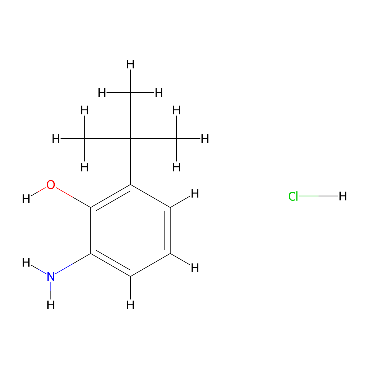 2-Amino-6-tert-butylphenol hydrochloride molecular structure, CAS 1803582-32-2