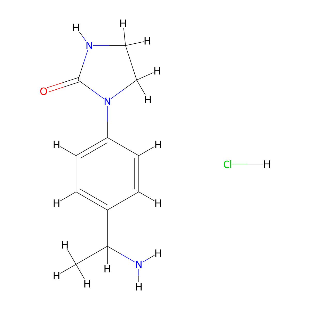 1-[4-(1-Aminoethyl)phenyl]imidazolidin-2-one hydrochloride molecular structure, CAS 1803582-48-0