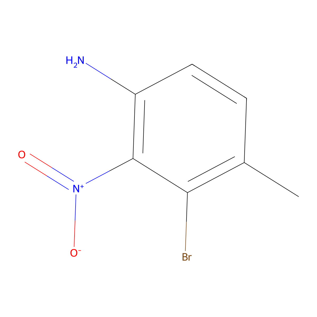 3-Bromo-4-methyl-2-nitroaniline molecular structure, CAS 1803582-59-3