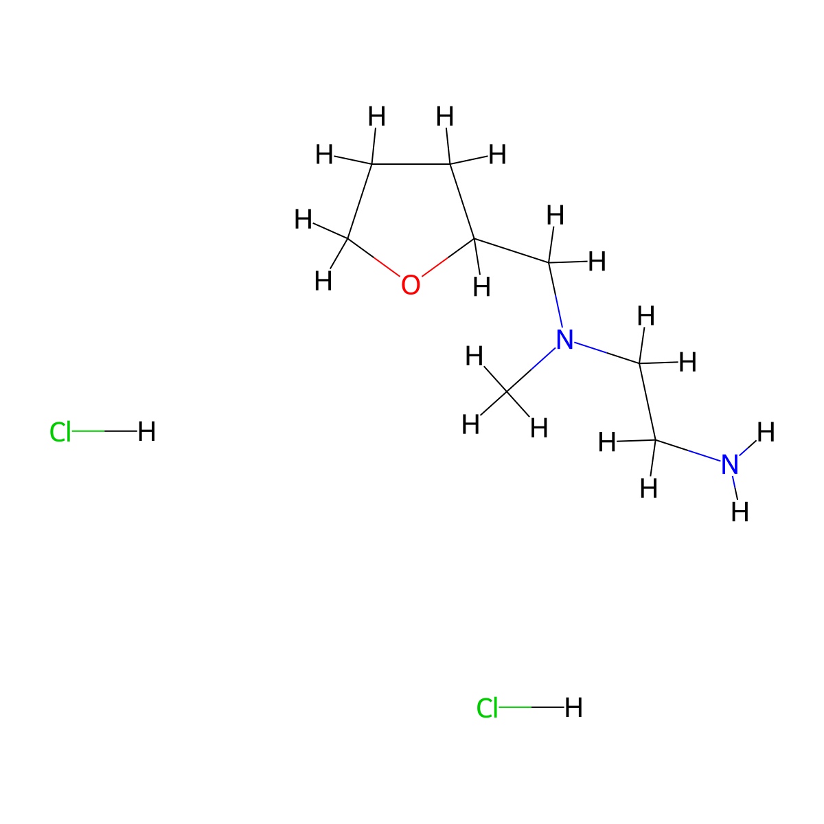 (2-Aminoethyl)(methyl)(oxolan-2-ylmethyl)amine dihydrochloride molecular structure, CAS 1803582-60-6