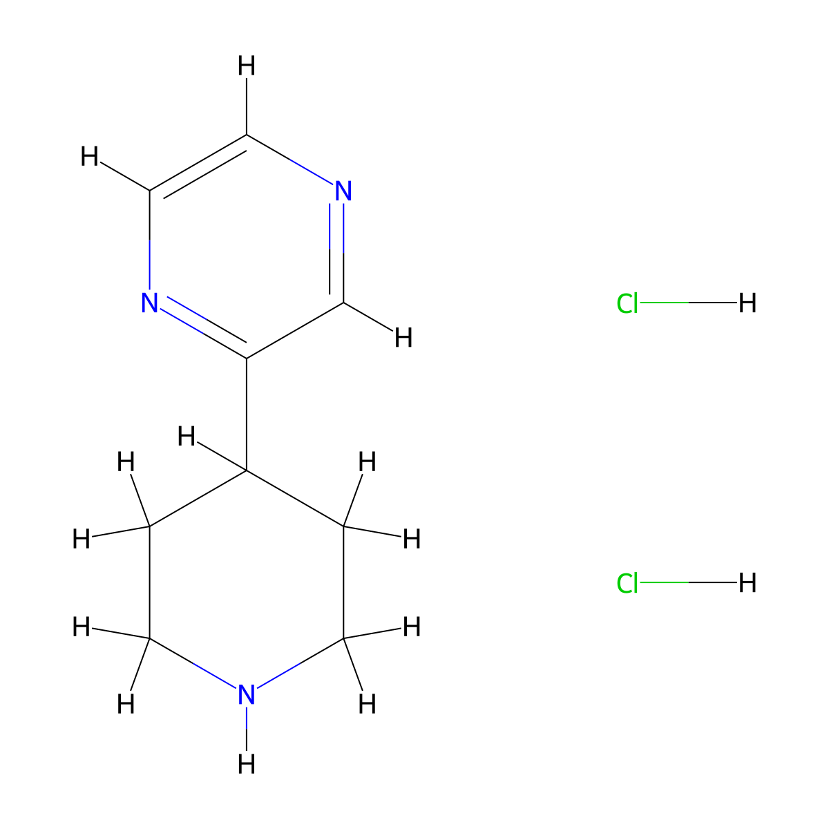 2-(Piperidin-4-yl)pyrazine dihydrochloride molecular structure, CAS 1803582-75-3