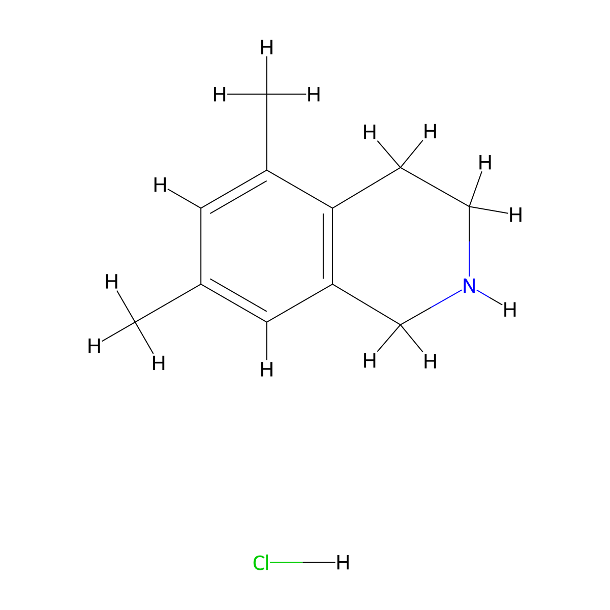 5,7-Dimethyl-1,2,3,4-tetrahydroisoquinoline hydrochloride molecular structure, CAS 1803582-79-7