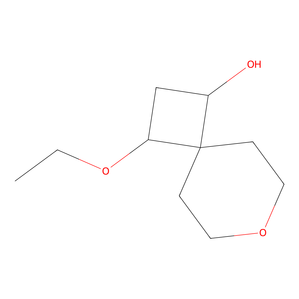 3-Ethoxy-7-oxaspiro[3.5]nonan-1-ol molecular structure, CAS 1803582-80-0