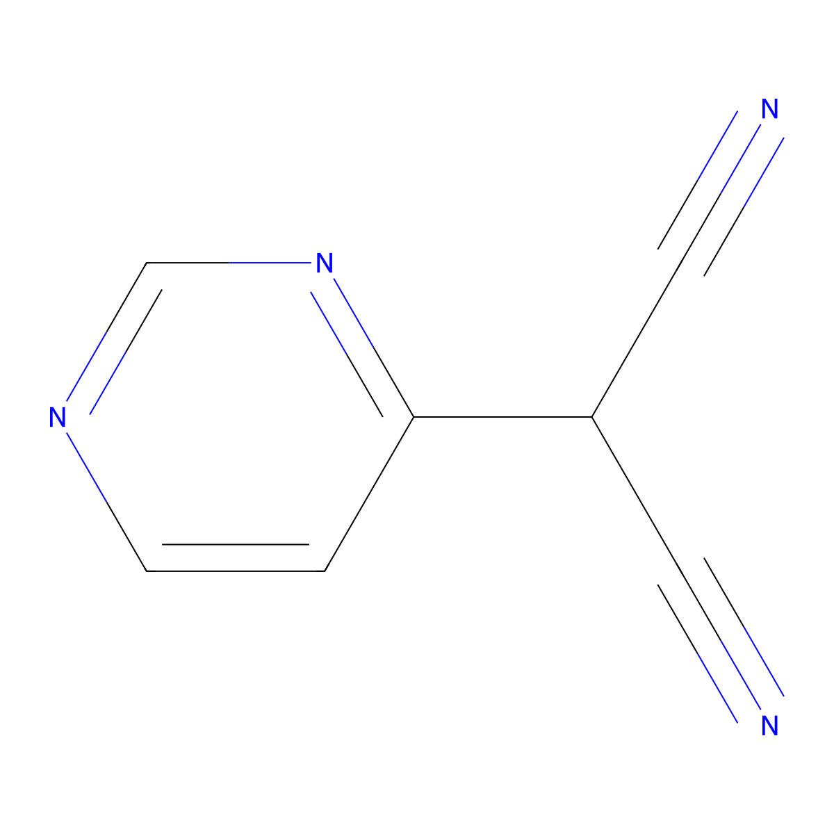 2-(Pyrimidin-4-yl)propanedinitrile molecular structure, CAS 1803582-85-5