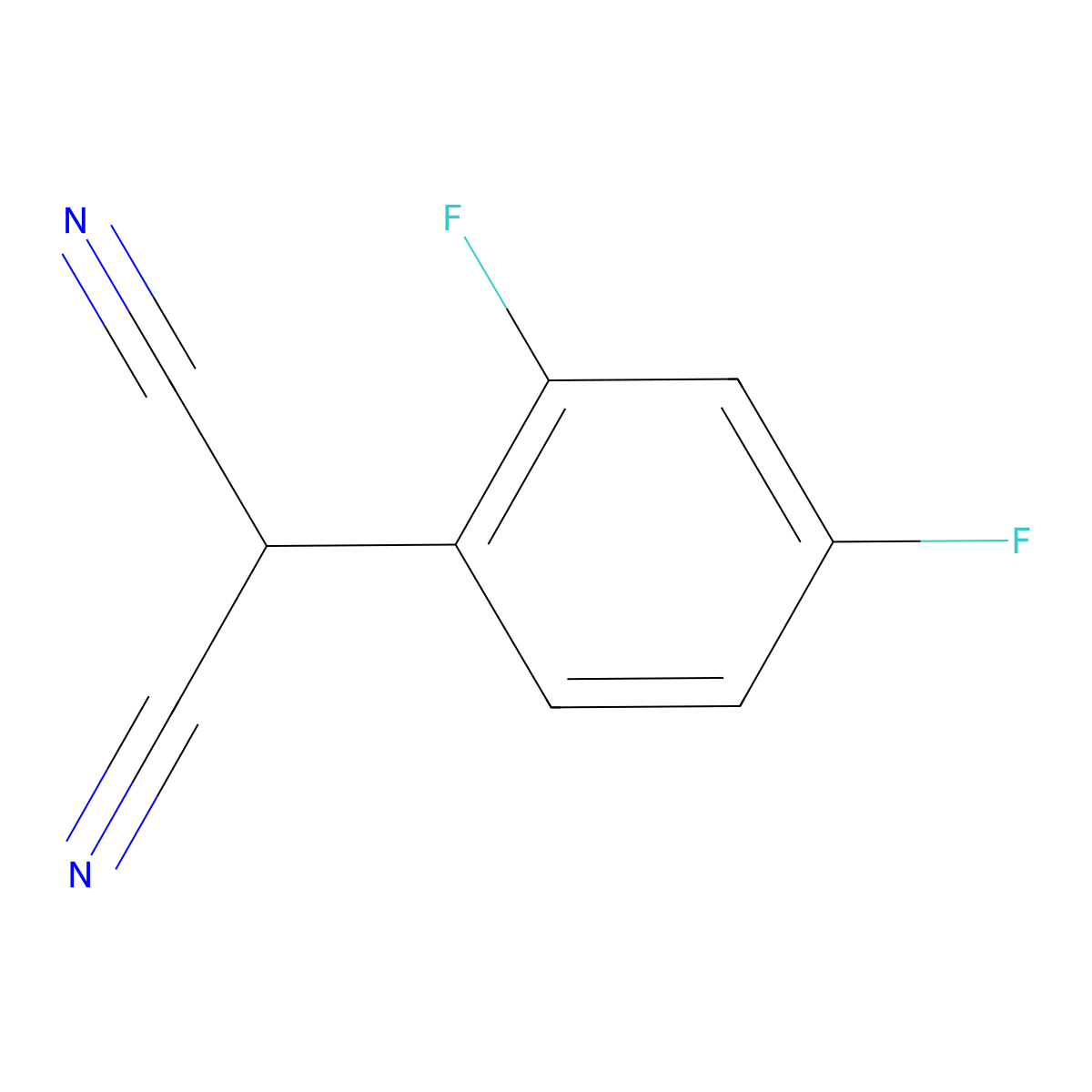 2-(2,4-Difluorophenyl)propanedinitrile molecular structure, CAS 1803582-90-2