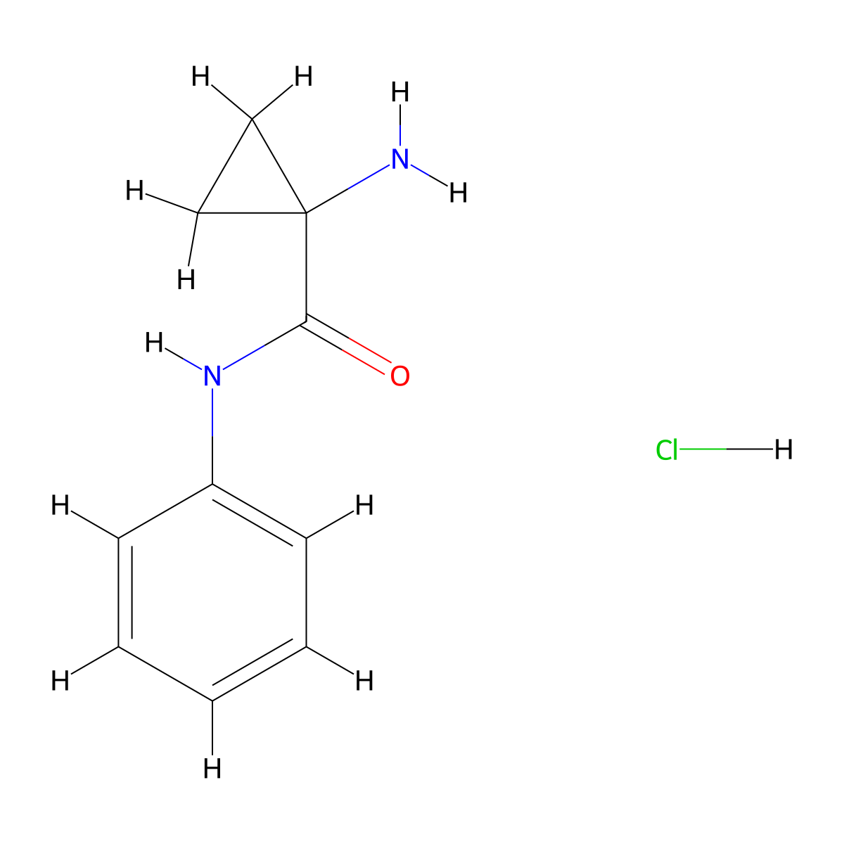 1-amino-N-phenylcyclopropane-1-carboxamide hydrochloride molecular structure, CAS 1803582-96-8