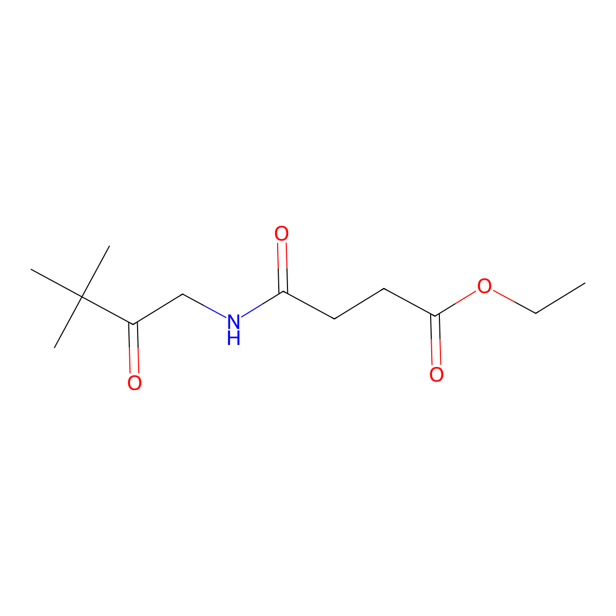 Ethyl 3-[(3,3-dimethyl-2-oxobutyl)carbamoyl]propanoate molecular structure, CAS 1803582-97-9