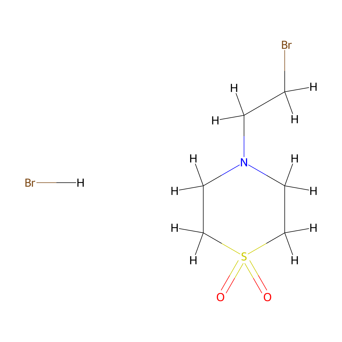 4-(2-Bromoethyl)-1lambda6-thiomorpholine-1,1-dione hydrobromide molecular structure, CAS 1803583-00-7