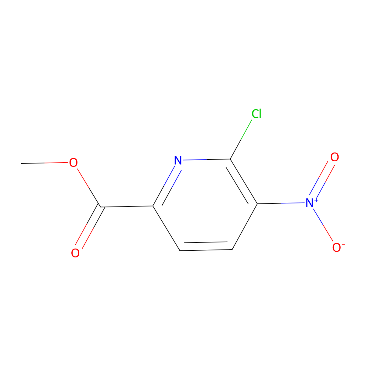 Methyl 6-chloro-5-nitropyridine-2-carboxylate molecular structure, CAS 1803583-09-6