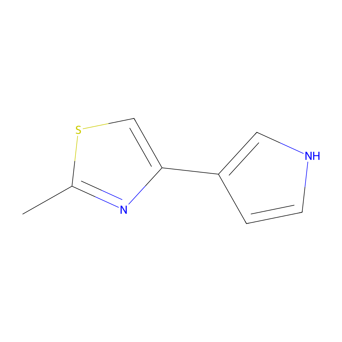 2-methyl-4-(1H-pyrrol-3-yl)-1,3-thiazole molecular structure, CAS 1803583-12-1