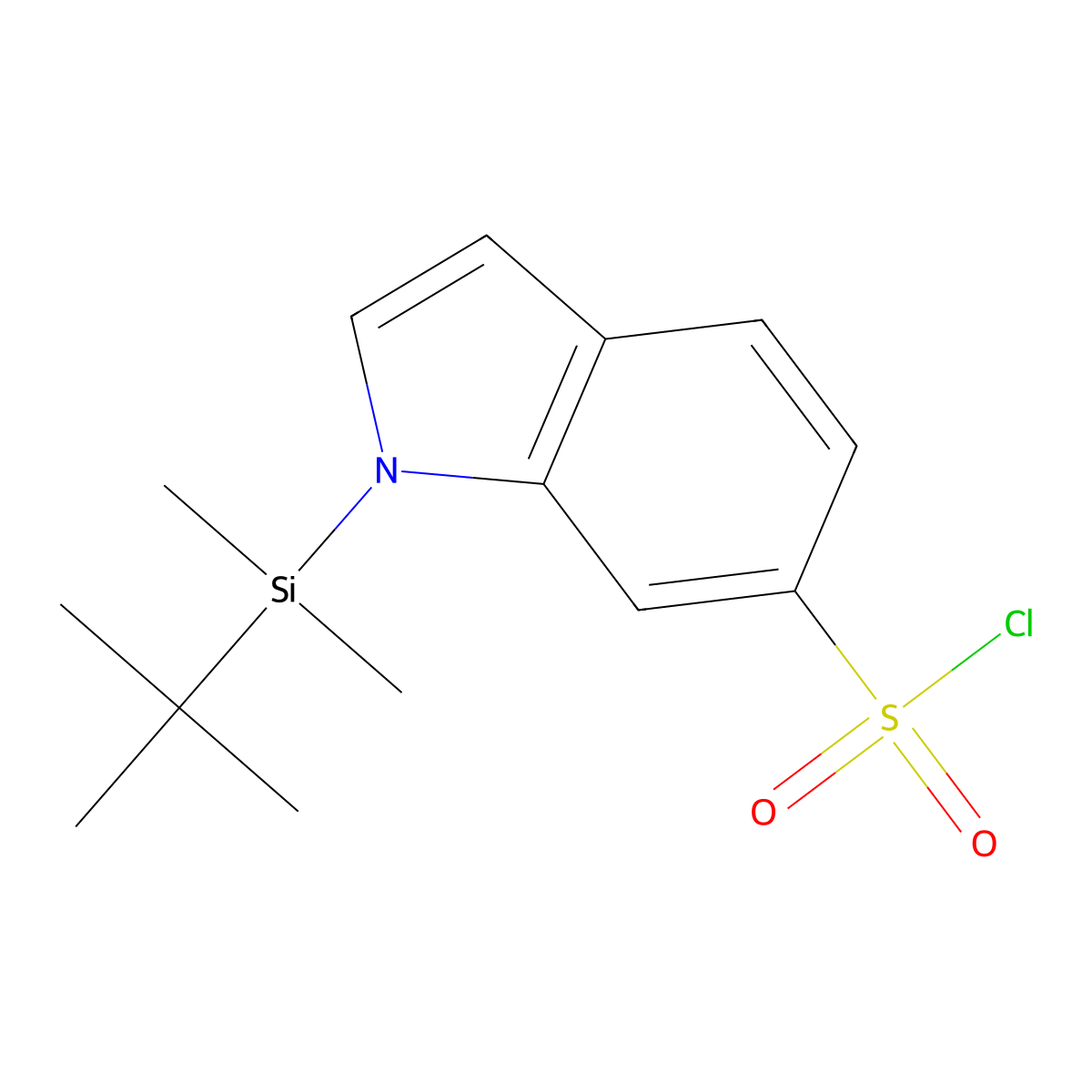 1-(tert-butyldimethylsilyl)-1H-indole-6-sulfonyl chloride molecular structure, CAS 1803583-14-3