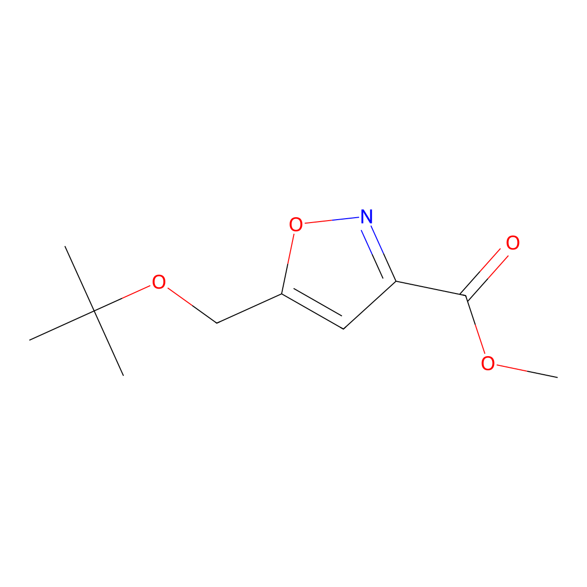 Methyl 5-[(tert-butoxy)methyl]-1,2-oxazole-3-carboxylate molecular structure, CAS 1803583-17-6