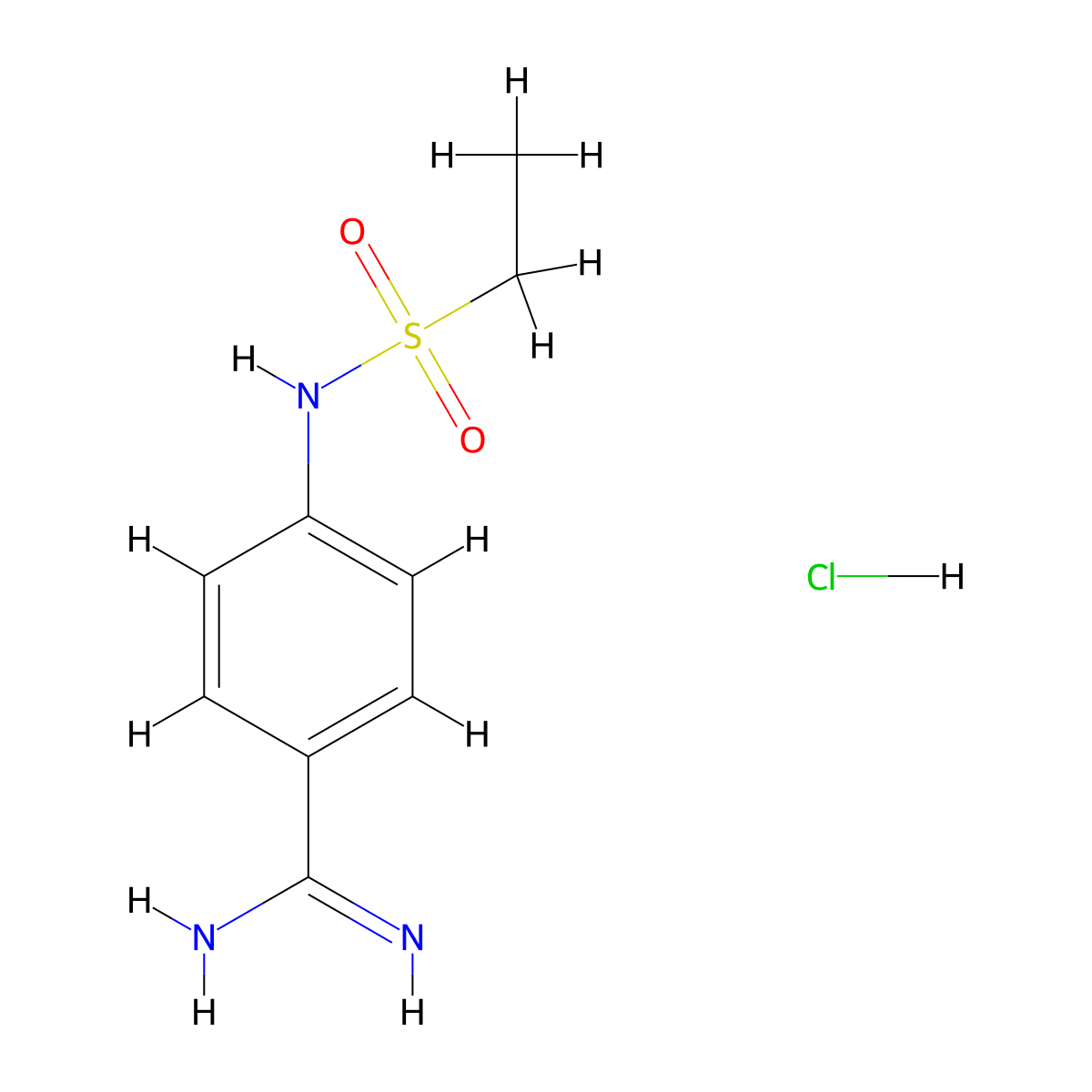 4-Ethanesulfonamidobenzene-1-carboximidamide hydrochloride molecular structure, CAS 1803583-35-8