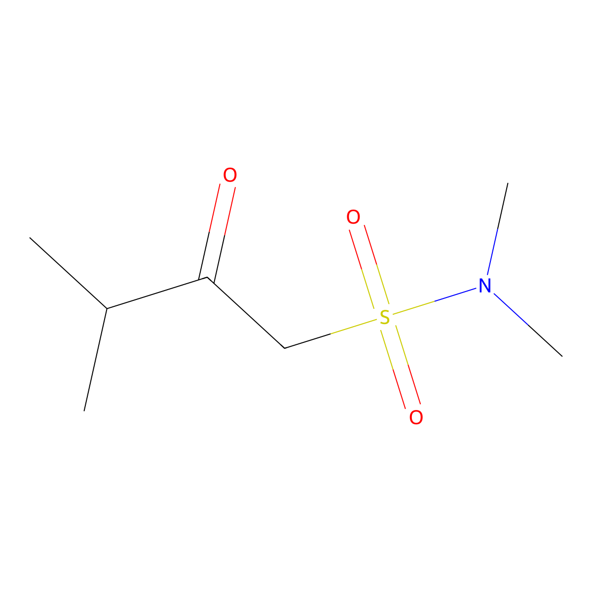 N,N,3-trimethyl-2-oxobutane-1-sulfonamide molecular structure, CAS 1803583-44-9
