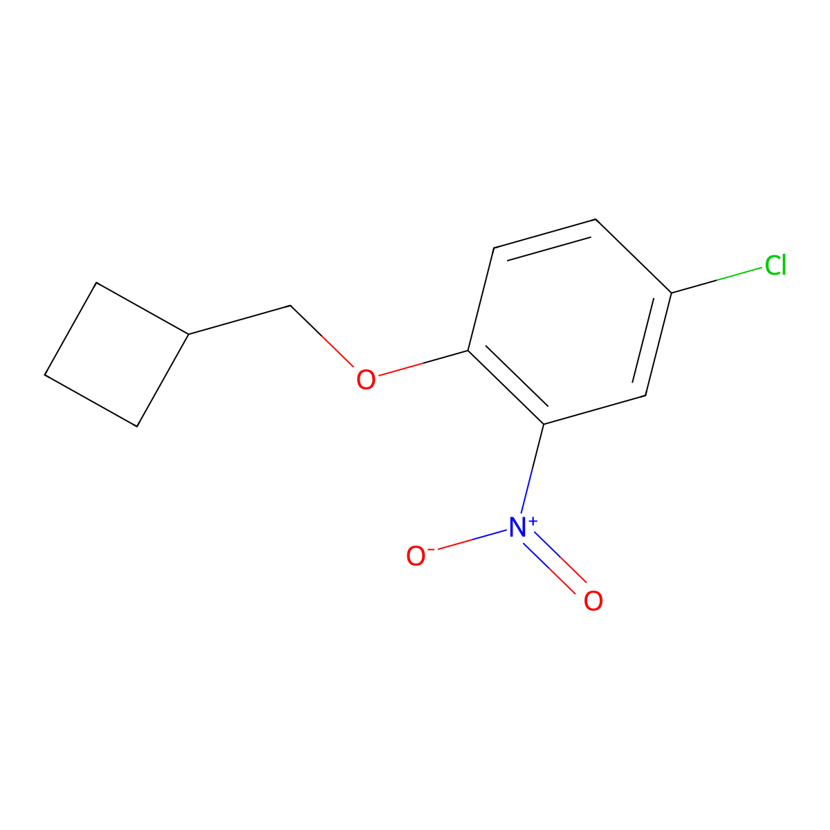 4-Chloro-1-(cyclobutylmethoxy)-2-nitrobenzene molecular structure, CAS 1803583-46-1