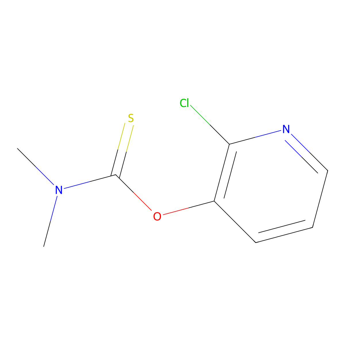 1-[(2-chloropyridin-3-yl)oxy]-N,N-dimethylmethanethioamide molecular structure, CAS 1803583-53-0