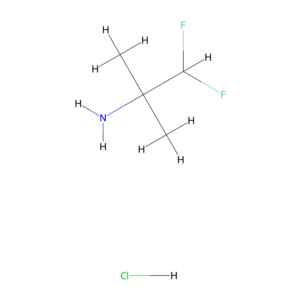 1,1-Difluoro-2-methylpropan-2-amine hydrochloride molecular structure, CAS 1803583-55-2