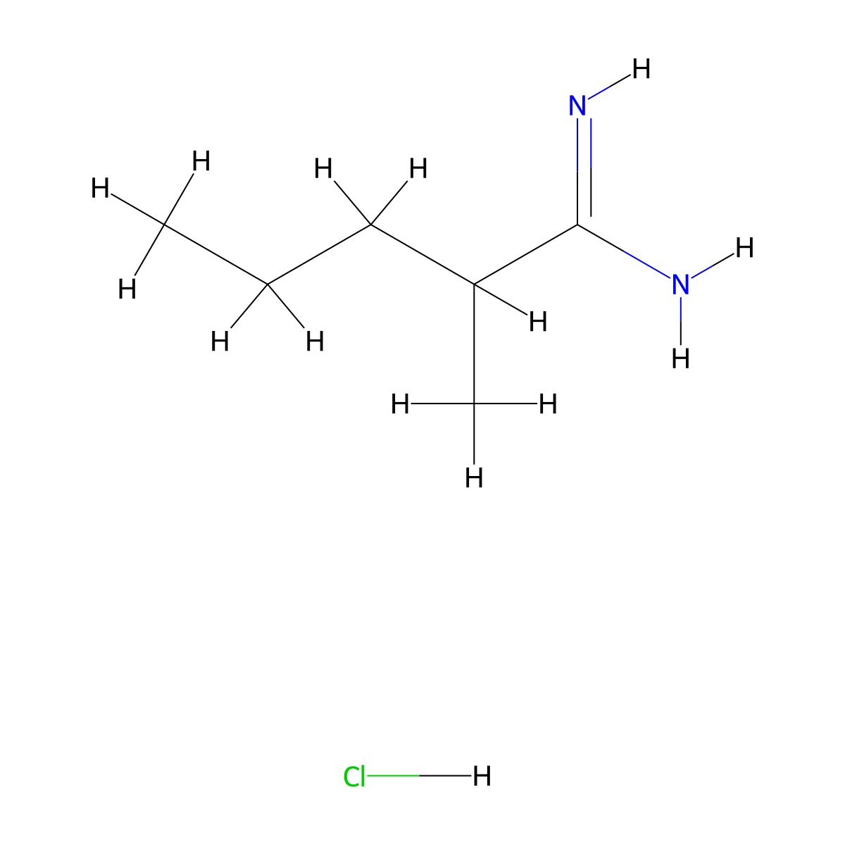 2-Methylpentanimidamide hydrochloride molecular structure, CAS 1803583-57-4