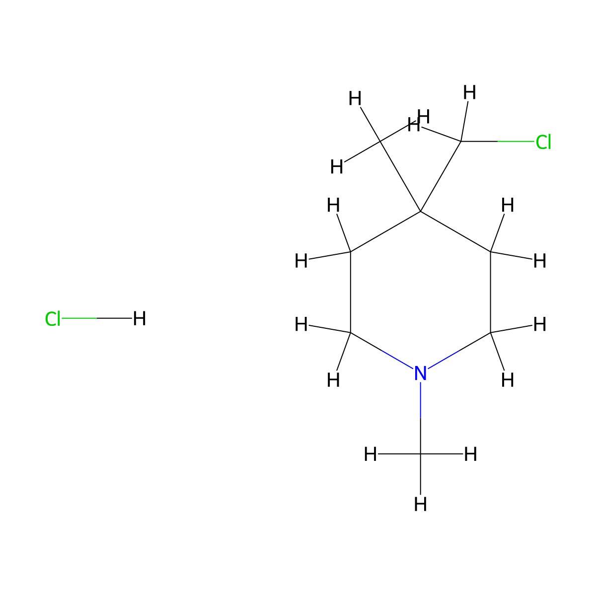 4-(Chloromethyl)-1,4-dimethylpiperidine hydrochloride molecular structure, CAS 1803583-62-1