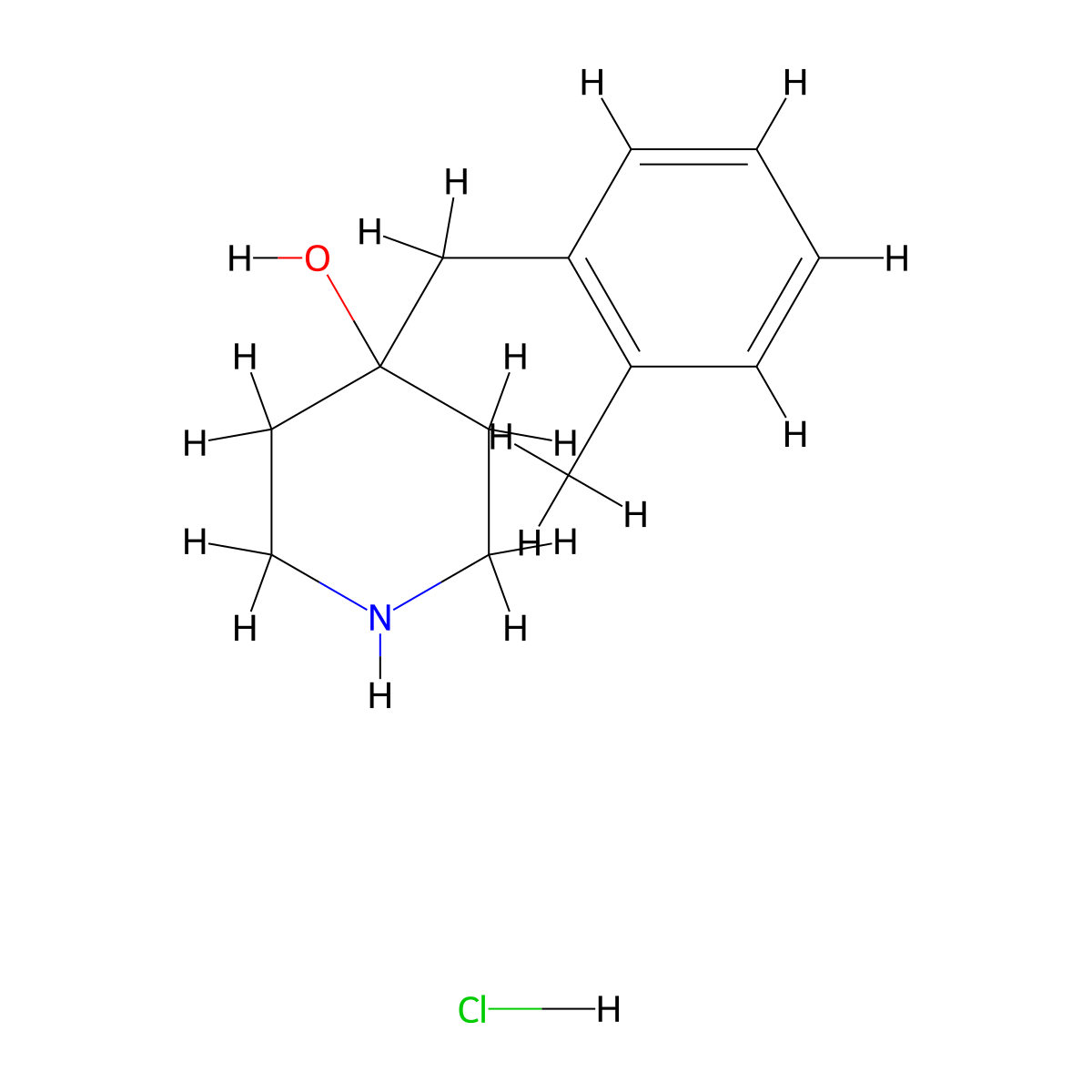 4-[(2-Methylphenyl)methyl]piperidin-4-ol hydrochloride molecular structure, CAS 1803583-67-6