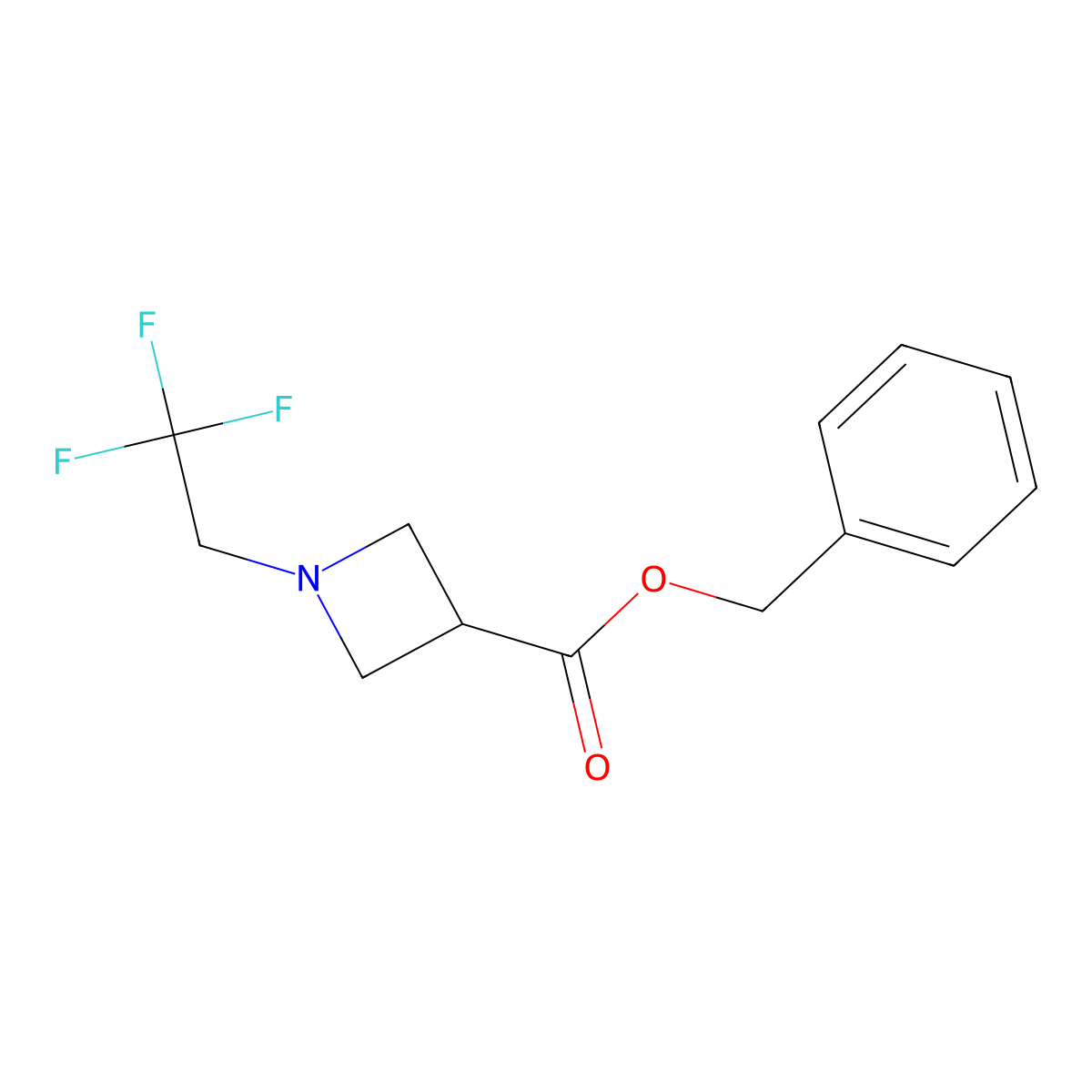 Benzyl 1-(2,2,2-trifluoroethyl)azetidine-3-carboxylate molecular structure, CAS 1803583-78-9